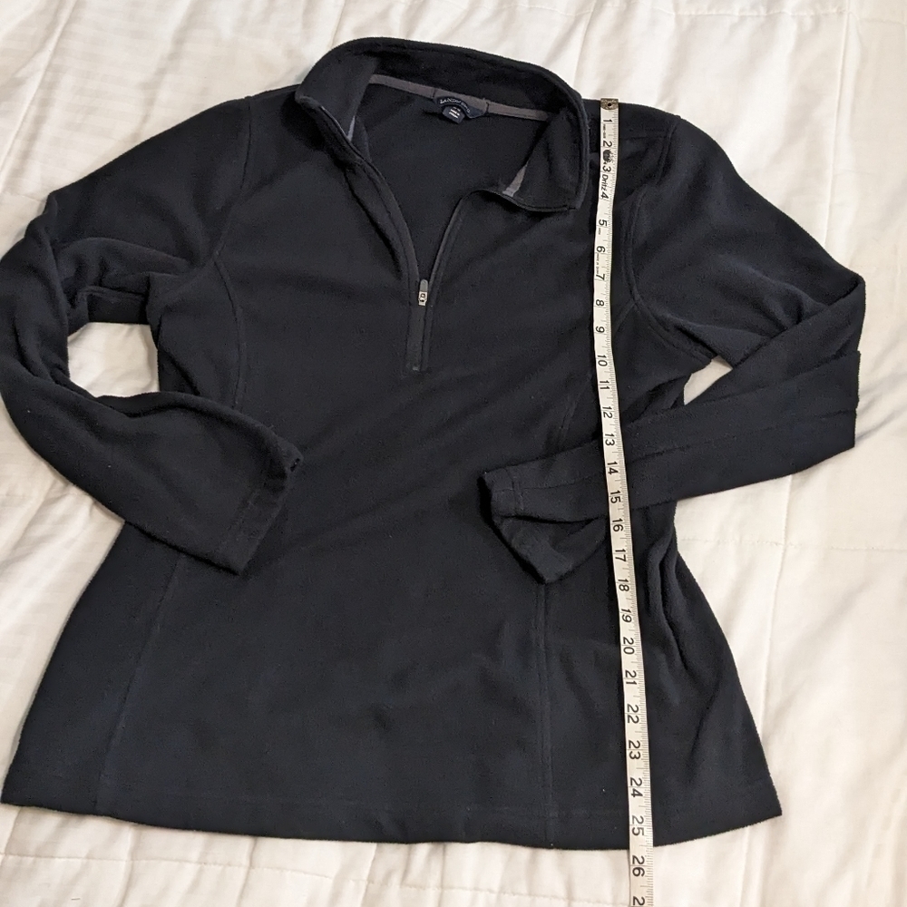 Lands' End black half zip pullover size Medium - Picture 4 of 6
